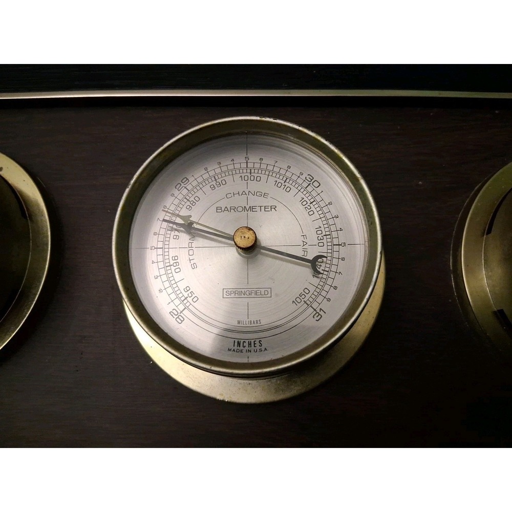 Springfield Vintage Weather Station - Thermometer, Barometer, Humidity - Picture 4 of 12